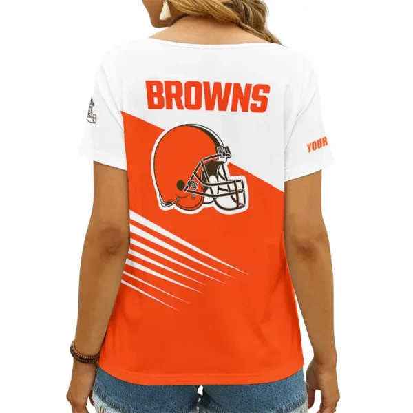 Cleveland Browns Summer New Women's Short Sleeve T-shirt 3D Trending 2025 AGCWTS863 - Image 2