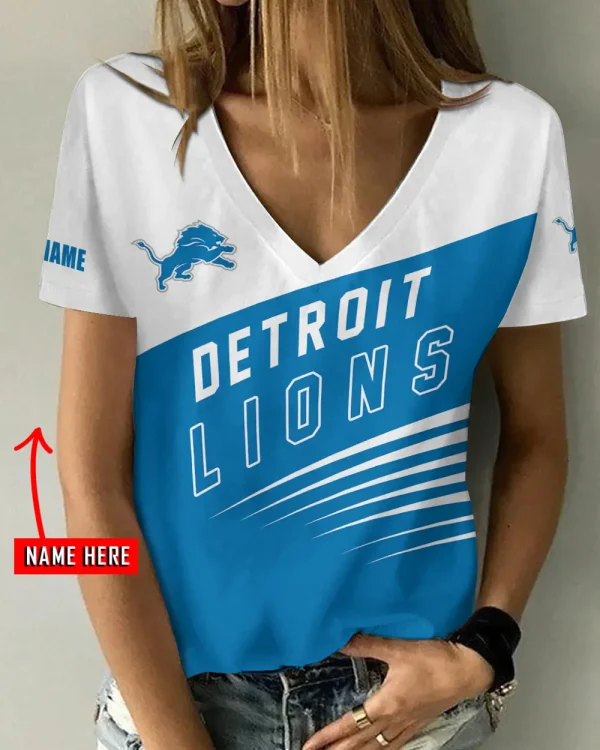 Detroit Lions Summer New Women's Short Sleeve T-shirt 3D Trending 2025 AGCWTS866