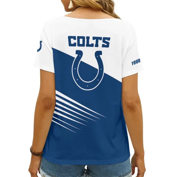 Indianapolis Colts Summer New Women's Short Sleeve T-shirt 3D Trending 2025 AGCWTS868 - Image 2