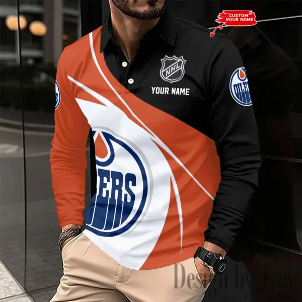 Edmonton Oilers NHL Sleeve Men's Shirt Multicolor SPTLSPS258