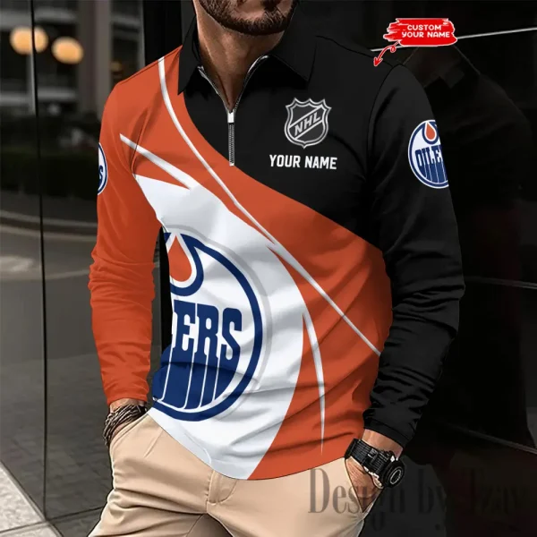 Edmonton Oilers NHL Sleeve Men's Shirt Multicolor SPTLSPS258 - Image 2