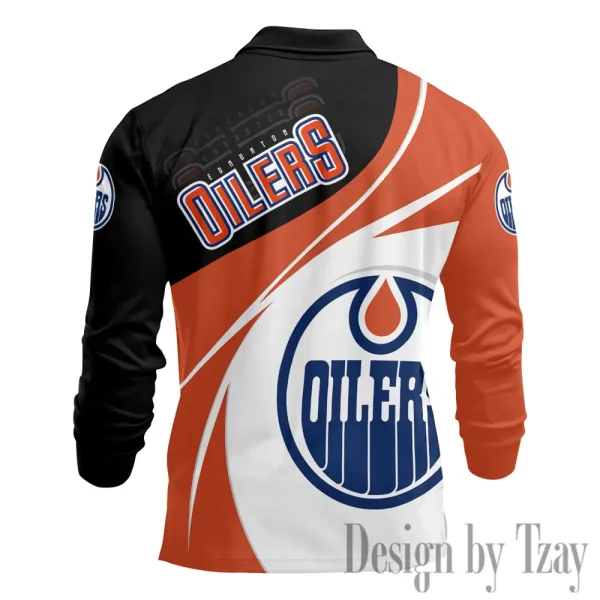 Edmonton Oilers NHL Sleeve Men's Shirt Multicolor SPTLSPS258 - Image 3