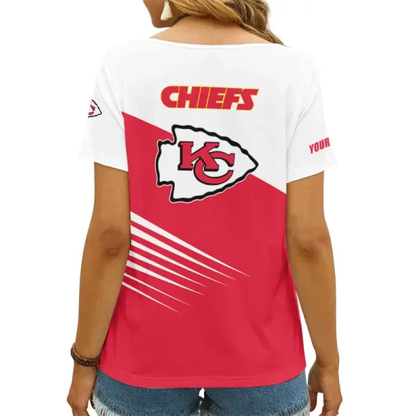 Kansas City Chiefs Summer New Women's Short Sleeve T-shirt 3D Trending 2025 AGCWTS870 - Image 2