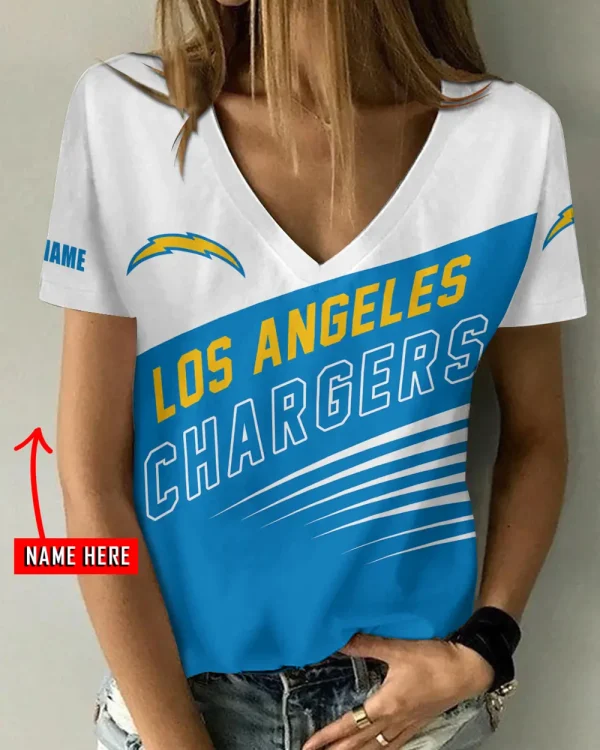 Los Angeles Chargers Summer New Women's Short Sleeve T-shirt 3D Trending 2025 AGCWTS872