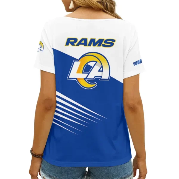 Los Angeles Rams Summer New Women's Short Sleeve T-shirt 3D Trending 2025 AGCWTS873 - Image 2
