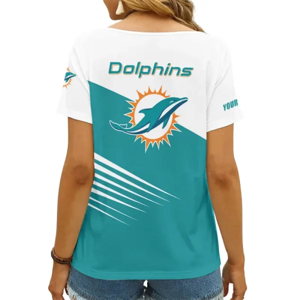 Miami Dolphins Summer New Women's Short Sleeve T-shirt 3D Trending 2025 AGCWTS874 - Image 2
