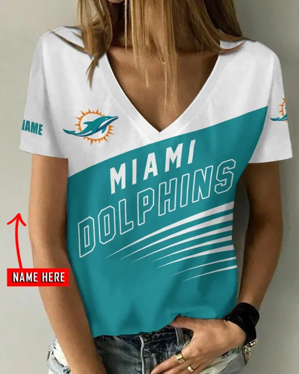 Miami Dolphins Summer New Women's Short Sleeve T-shirt 3D Trending 2025 AGCWTS874