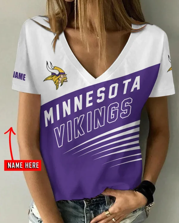 Minnesota Vikings Summer New Women's Short Sleeve T-shirt 3D Trending 2025 AGCWTS875