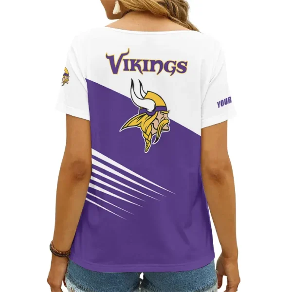 Minnesota Vikings Summer New Women's Short Sleeve T-shirt 3D Trending 2025 AGCWTS875 - Image 2