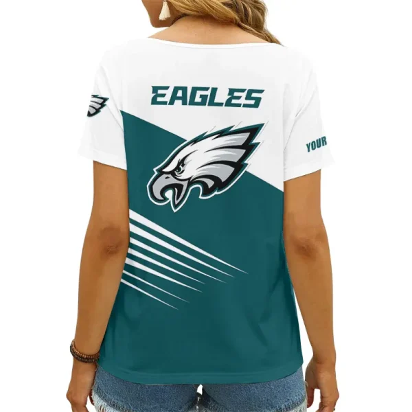 Philadelphia Eagles Summer New Women's Short Sleeve T-shirt 3D Trending 2025 AGCWTS880 - Image 2