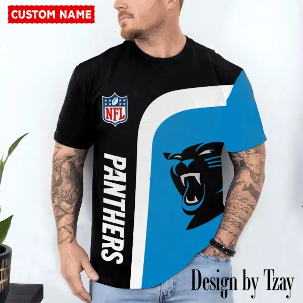 Carolina Panthers Trendy Men's 3D Printed T-shirt Fashion O-neck 2025 AZTS1187