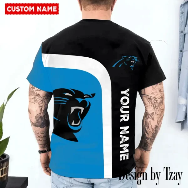 Carolina Panthers Trendy Men's 3D Printed T-shirt Fashion O-neck 2025 AZTS1187 - Image 2