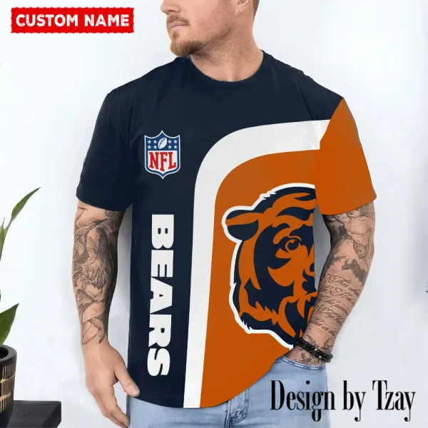 Chicago Bears Trendy Men's 3D Printed T-shirt Fashion O-neck 2025 AZTS1188