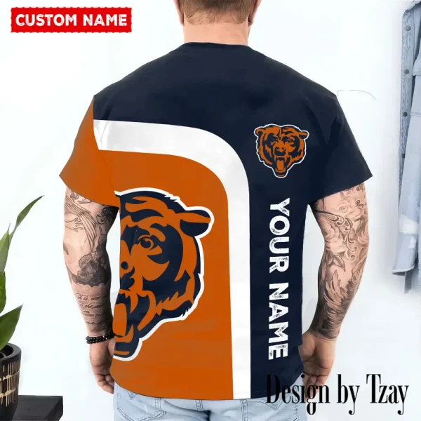 Chicago Bears Trendy Men's 3D Printed T-shirt Fashion O-neck 2025 AZTS1188 - Image 2