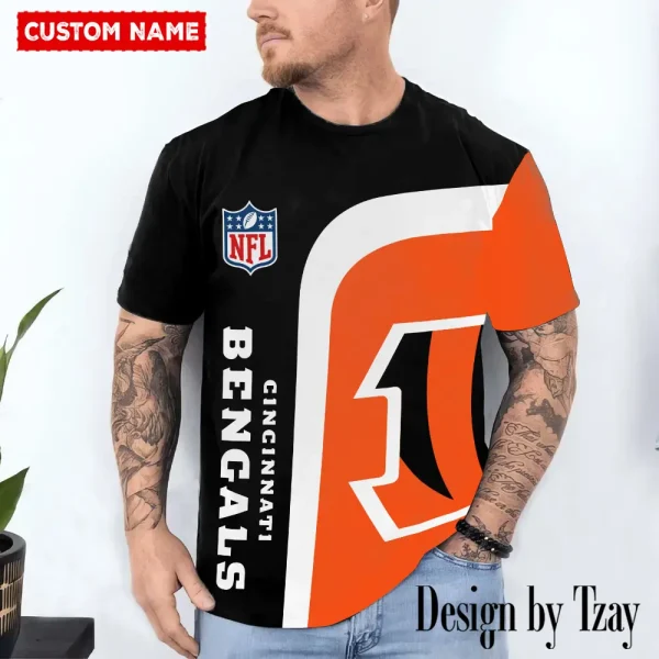 Cincinnati Bengals Trendy Men's 3D Printed T-shirt Fashion O-neck 2025 AZTS1189