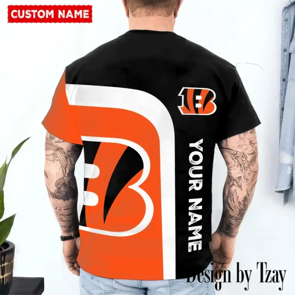 Cincinnati Bengals Trendy Men's 3D Printed T-shirt Fashion O-neck 2025 AZTS1189 - Image 2
