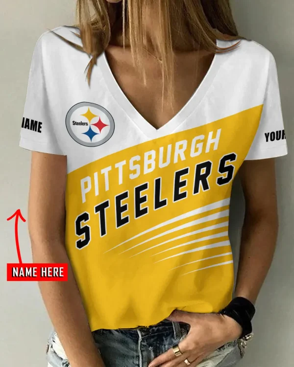 Pittsburgh Steelers Summer New Women's Short Sleeve T-shirt 3D Trending 2025 AGCWTS881