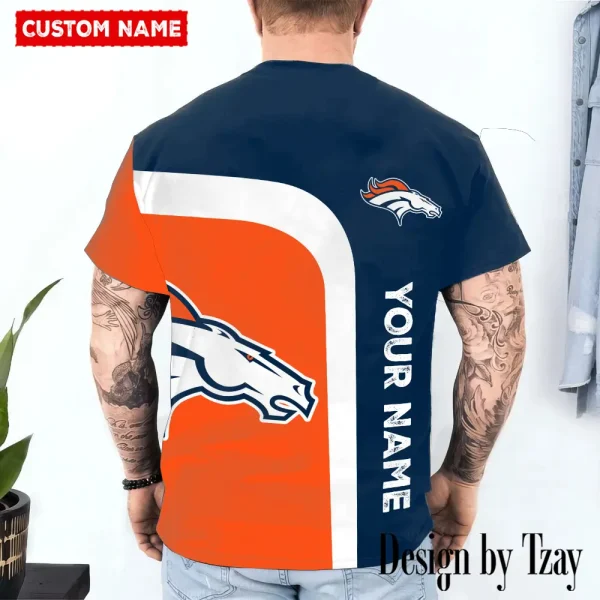 Denver Broncos Trendy Men's 3D Printed T-shirt Fashion O-neck 2025 AZTS1192 - Image 2