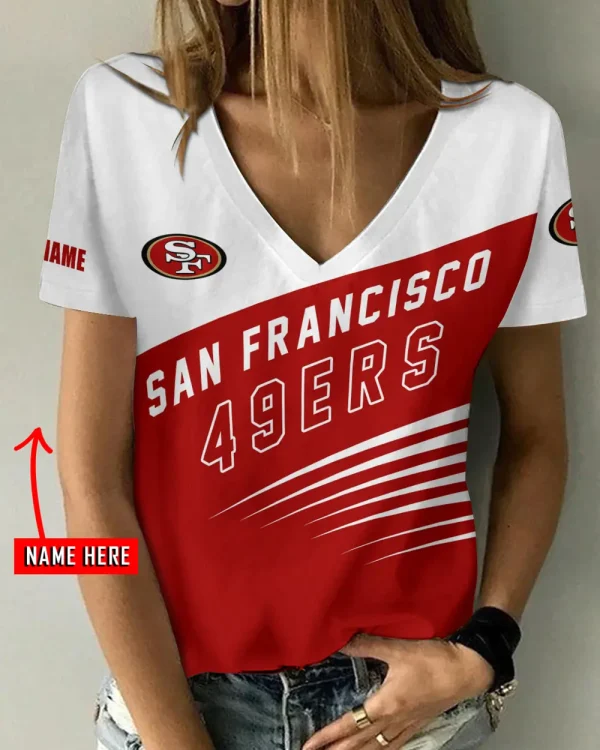 San Francisco 49ers Summer New Women's Short Sleeve T-shirt 3D Trending 2025 AGCWTS882