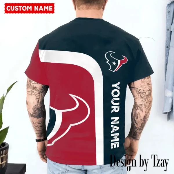 Houston Texans Trendy Men's 3D Printed T-shirt Fashion O-neck 2025 AZTS1195 - Image 2