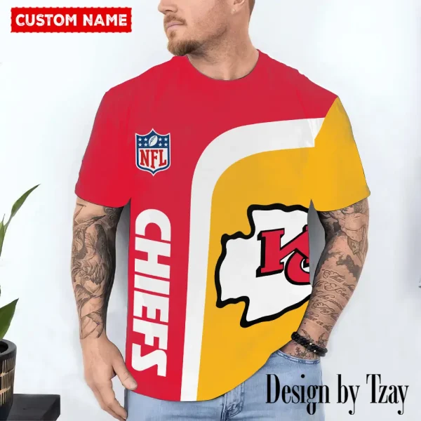 Kansas City Chiefs Trendy Men's 3D Printed T-shirt Fashion O-neck 2025 AZTS1198