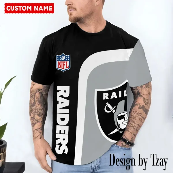 Las Vegas Raiders Trendy Men's 3D Printed T-shirt Fashion O-neck 2025 AZTS1199