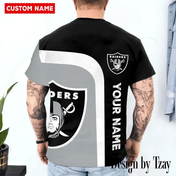 Las Vegas Raiders Trendy Men's 3D Printed T-shirt Fashion O-neck 2025 AZTS1199 - Image 2