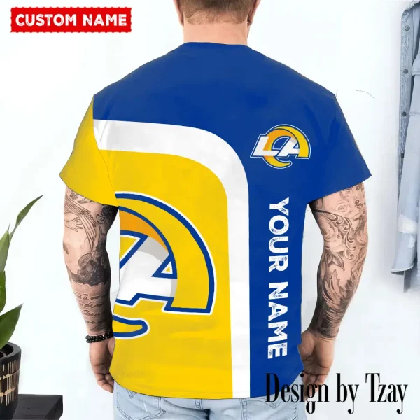 Los Angeles Rams Trendy Men's 3D Printed T-shirt Fashion O-neck 2025 AZTS1200 - Image 2