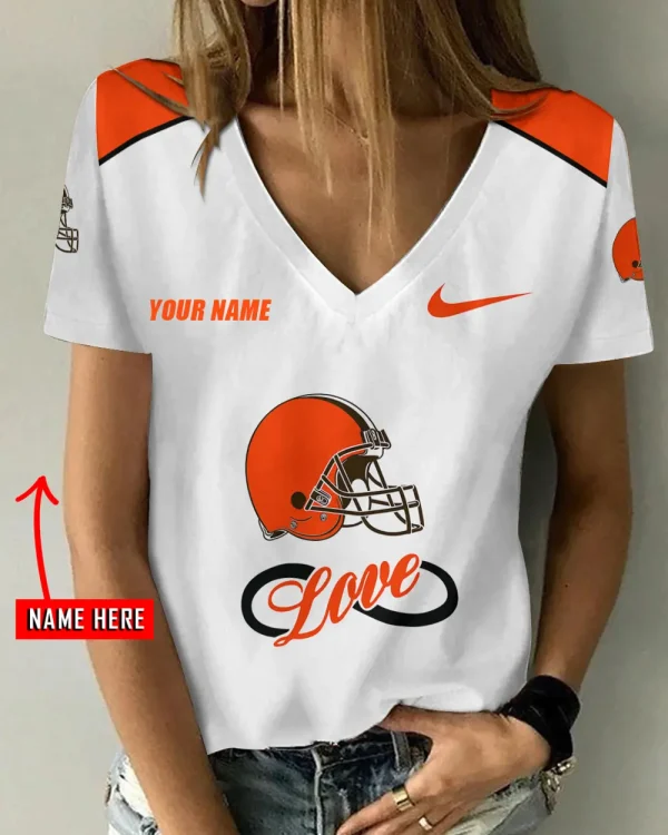 Cleveland Browns Summer New Women's Short Sleeve T-shirt 3D Trending 2025 AGCWTS891