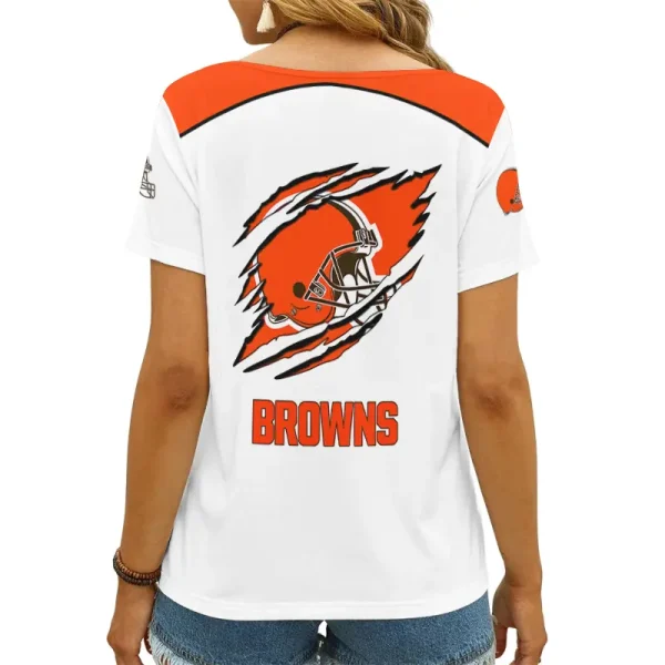 Cleveland Browns Summer New Women's Short Sleeve T-shirt 3D Trending 2025 AGCWTS891 - Image 2