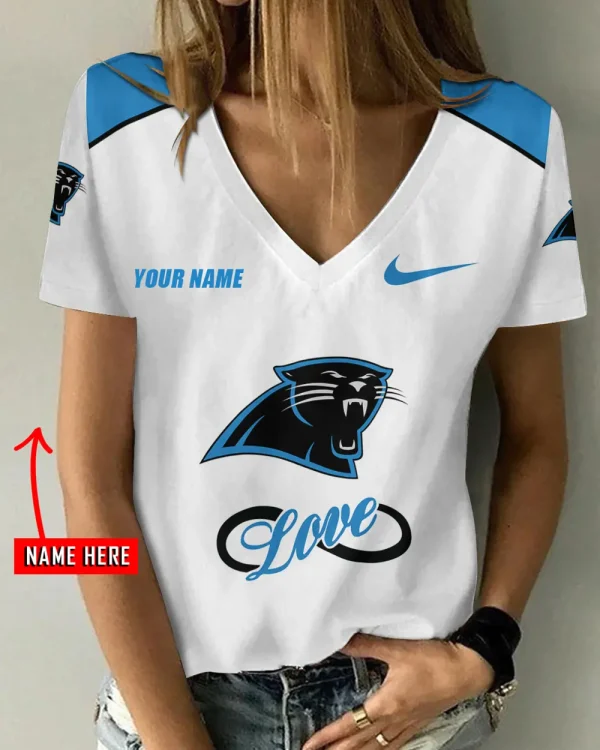 Carolina Panthers Summer New Women's Short Sleeve T-shirt 3D Trending 2025 AGCWTS894