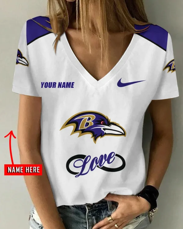 Baltimore Ravens Summer New Women's Short Sleeve T-shirt 3D Trending 2025 AGCWTS896
