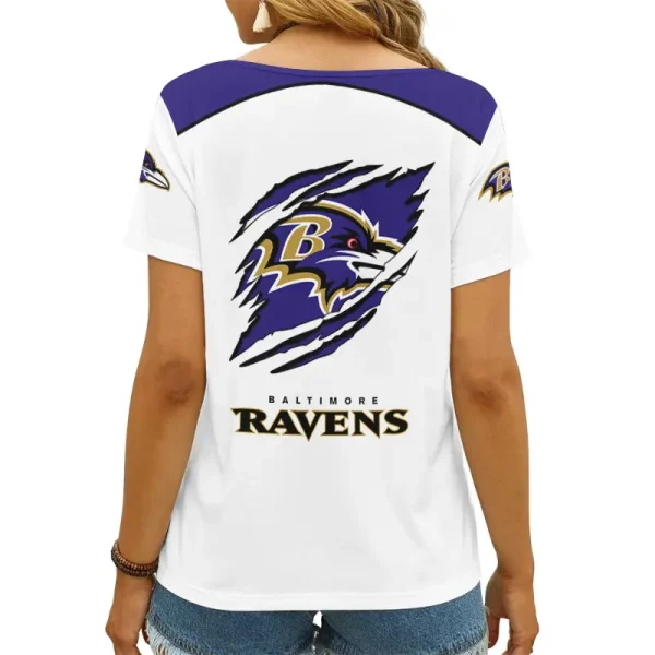 Baltimore Ravens Summer New Women's Short Sleeve T-shirt 3D Trending 2025 AGCWTS896 - Image 2