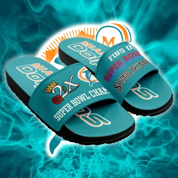 Miami Dolphins Slide Sandals