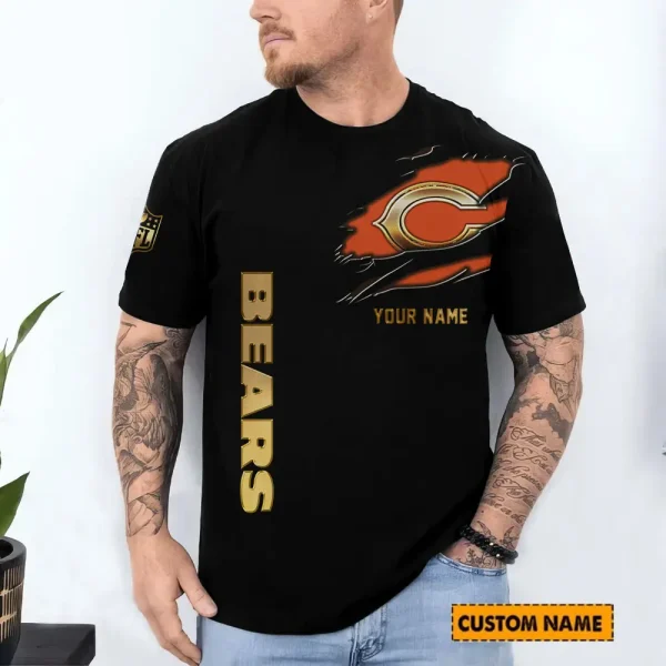 Chicago Bears Trendy Men's 3D Printed T-shirt Fashion O-neck 2025 AZTS1206