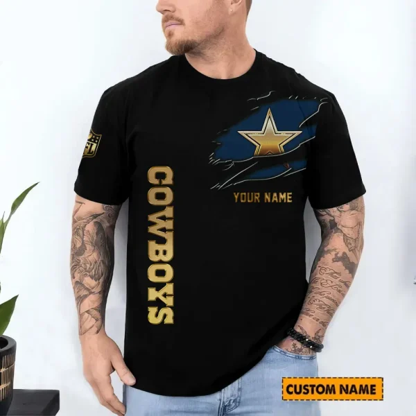 Dallas Cowboys Trendy Men's 3D Printed T-shirt Fashion O-neck 2025 AZTS1209