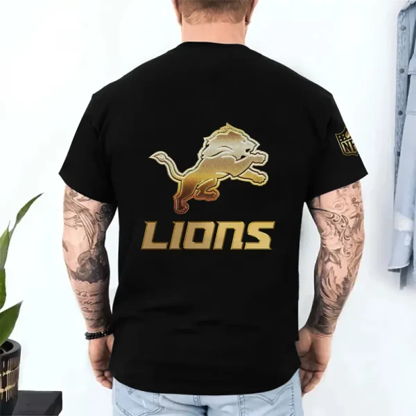 Detroit Lions Trendy Men's 3D Printed T-shirt Fashion O-neck 2025 AZTS1211 - Image 2