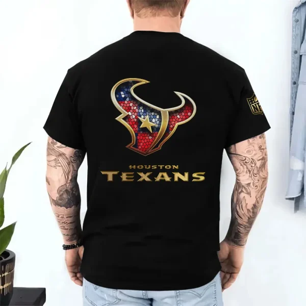 Houston Texans Trendy Men's 3D Printed T-shirt Fashion O-neck 2025 AZTS1213 - Image 2