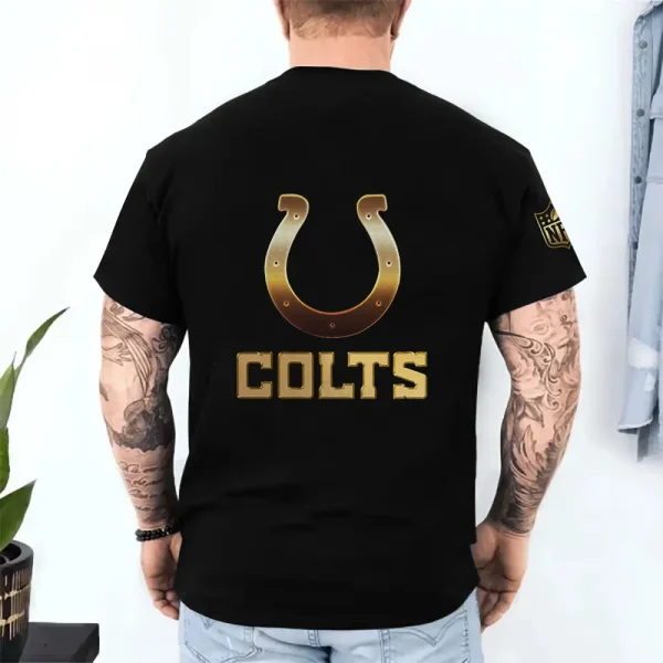 Indianapolis Colts Trendy Men's 3D Printed T-shirt Fashion O-neck 2025 AZTS1214 - Image 2