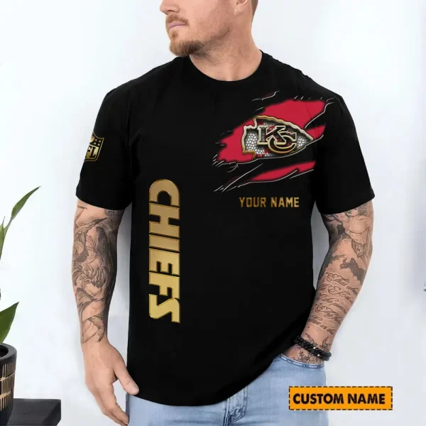 Kansas City Chiefs Trendy Men's 3D Printed T-shirt Fashion O-neck 2025 AZTS1216