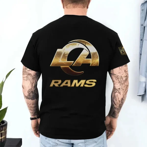 Los Angeles Rams Trendy Men's 3D Printed T-shirt Fashion O-neck 2025 AZTS1219 - Image 2