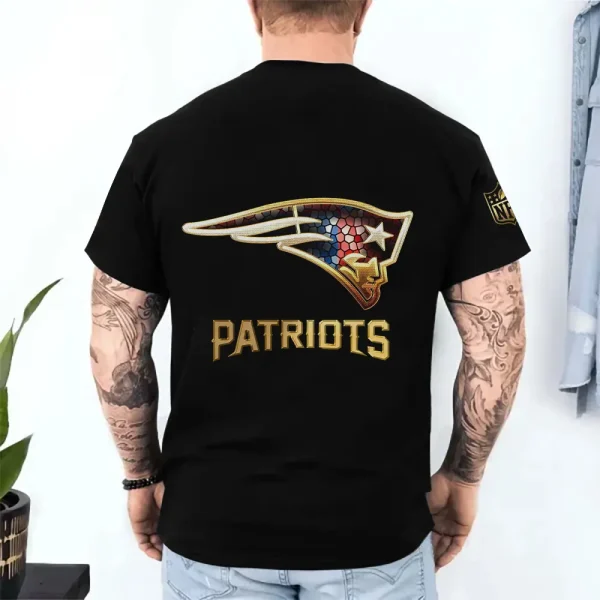 New England Patriots Trendy Men's 3D Printed T-shirt Fashion O-neck 2025 AZTS1222 - Image 2
