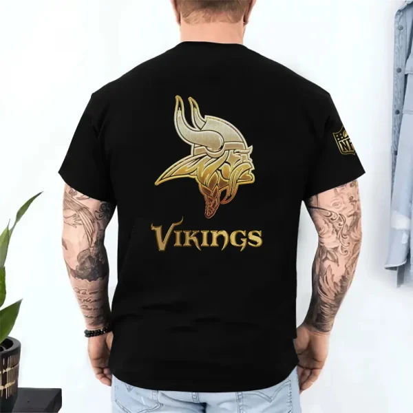 Minnesota Vikings Trendy Men's 3D Printed T-shirt Fashion O-neck 2025 AZTS1221 - Image 2