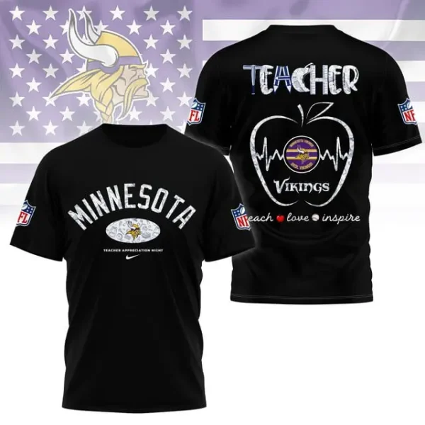 Minnesota Vikings Peach Love Inspired Tshirt - Image 3