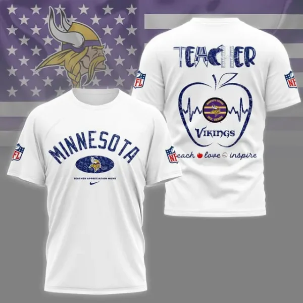 Minnesota Vikings Peach Love Inspired Tshirt - Image 4