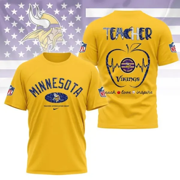 Minnesota Vikings Peach Love Inspired Tshirt