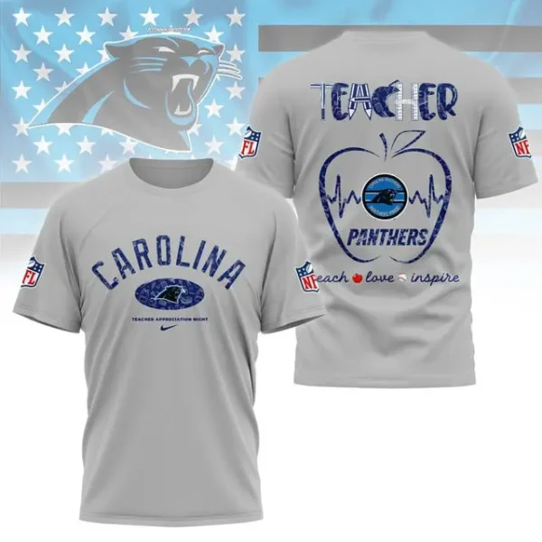 Carolina Panthers Peach Love Inspired Tshirt - Image 2