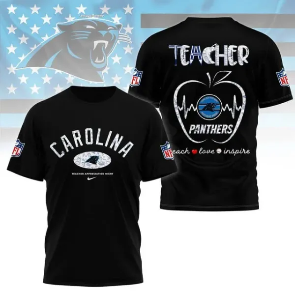 Carolina Panthers Peach Love Inspired Tshirt - Image 3