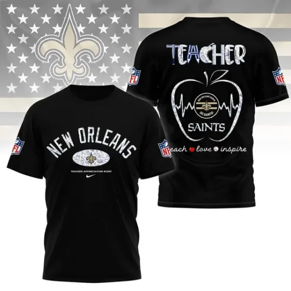 New Orleans Saints Peach Love Inspired Tshirt - Image 2