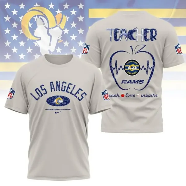 Los Angeles Rams Peach Love Inspired Tshirt - Image 2